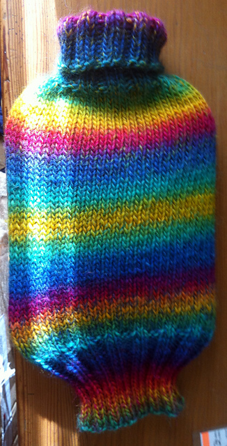 Striped Hot Water Bottle Cover