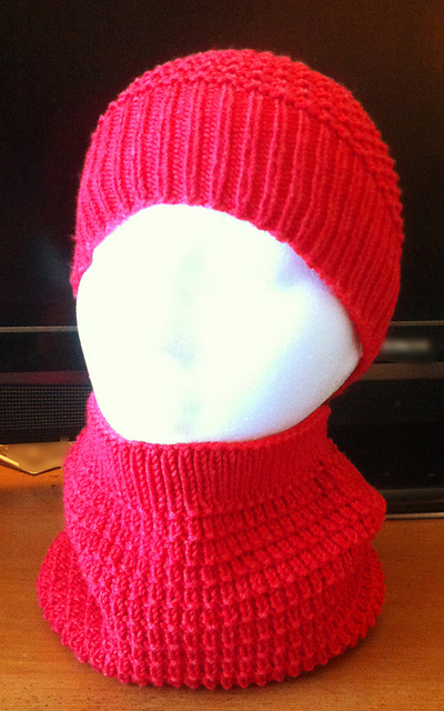 Textured Hat, Cowl and Mittens