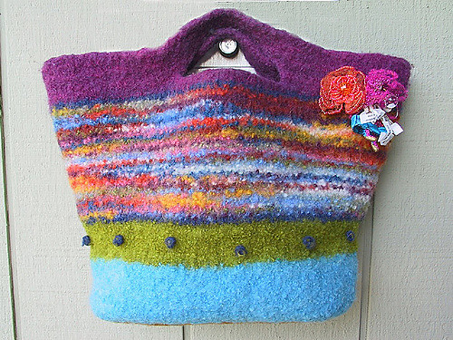 Stripe-alicious Felted Bag