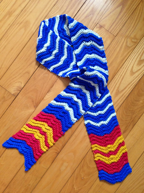 Crocheted Power Wave Scarf