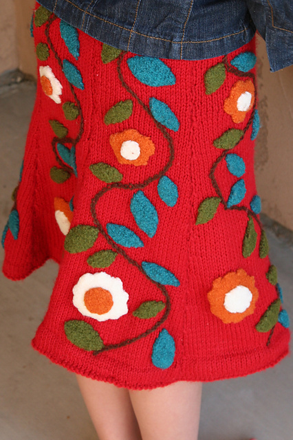 Felt Appliquéd Skirt