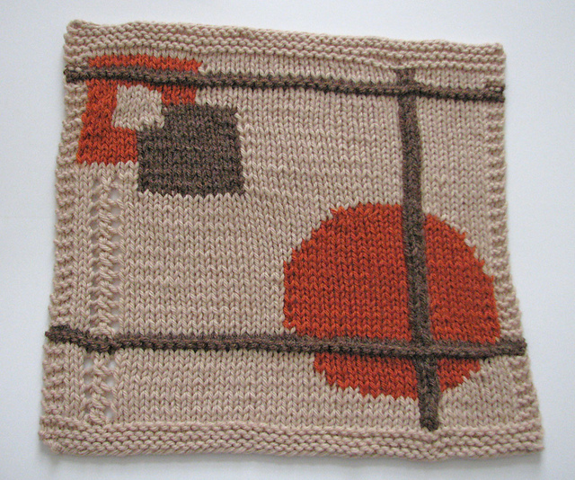 Prairie Afghan - Square 2 (Intarsia version)