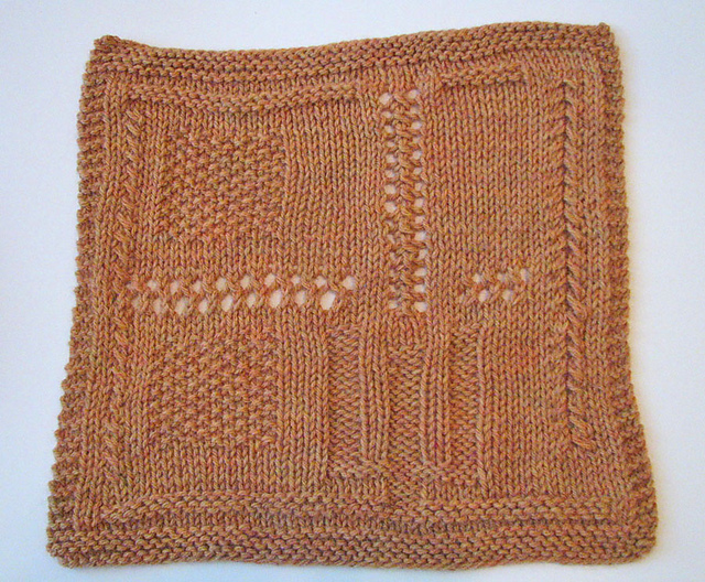 Prairie Afghan - Square 6, one color version