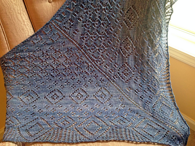 Purple Diamonds Shawl