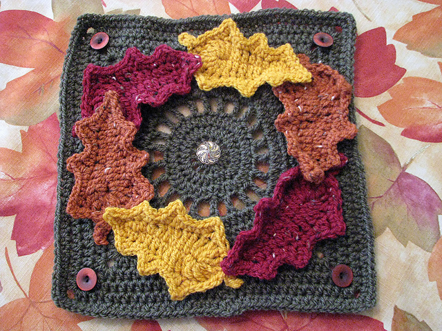 Fall Wreath with Buttons
