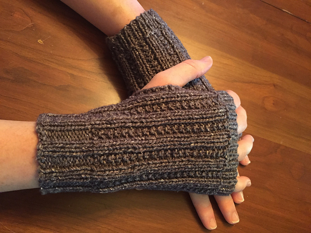 Nestled Fingerless Mitts (DK)