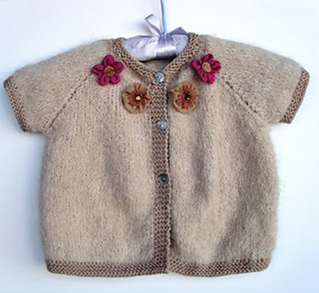 top down baby cardi