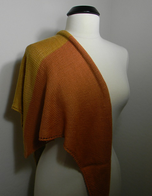 Easy knitted shawl or scarf