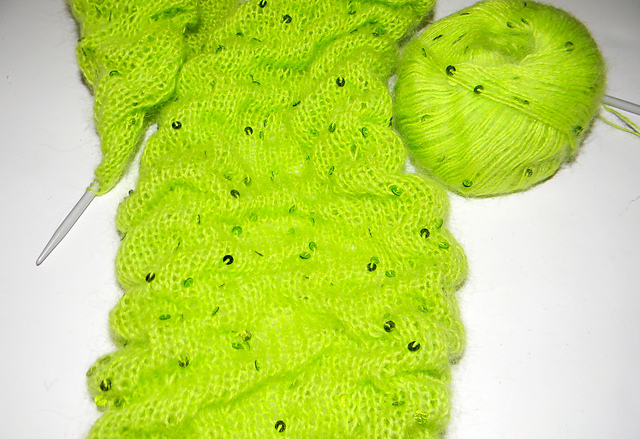 Gathered Scarf Knit Pattern - Easy