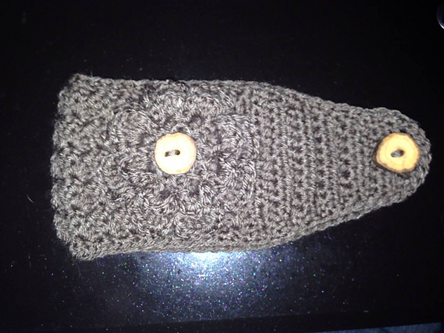 Staggered Shells Headband Ear Warmer with Flower