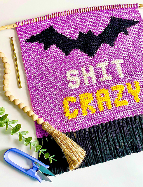The Bat Crazy Wall Hanging