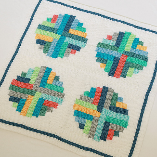 Portholes Log Cabin Blanket