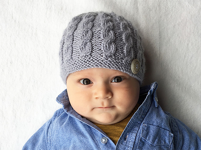 Harper - Cabled Baby Hat