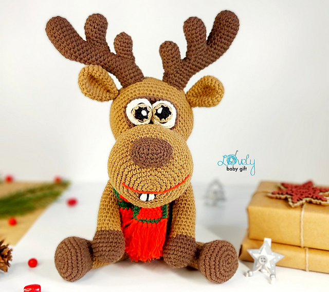 Christmas Reindeer Amigurumi Toy