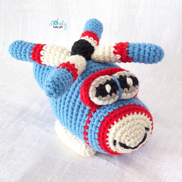 Helicopter Amigurumi mini toy