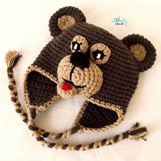 Earflap Bear Beanie Hat