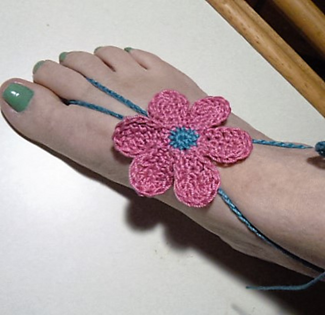 Groovy Flower Barefoot Sandals