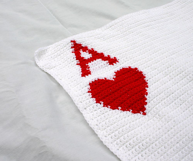 Ace of Hearts afghan