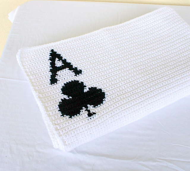 Ace of Clubs afghan