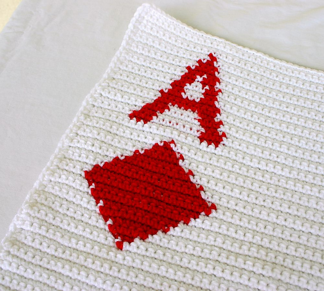 Ace of Diamonds afghan