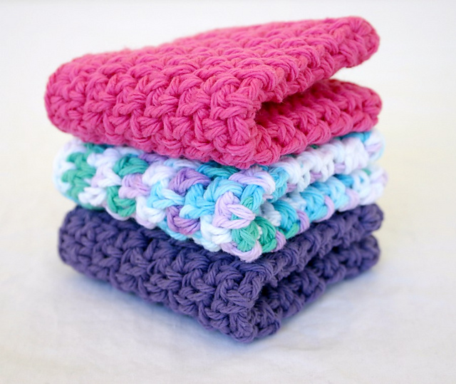 Easy crochet dishcloth