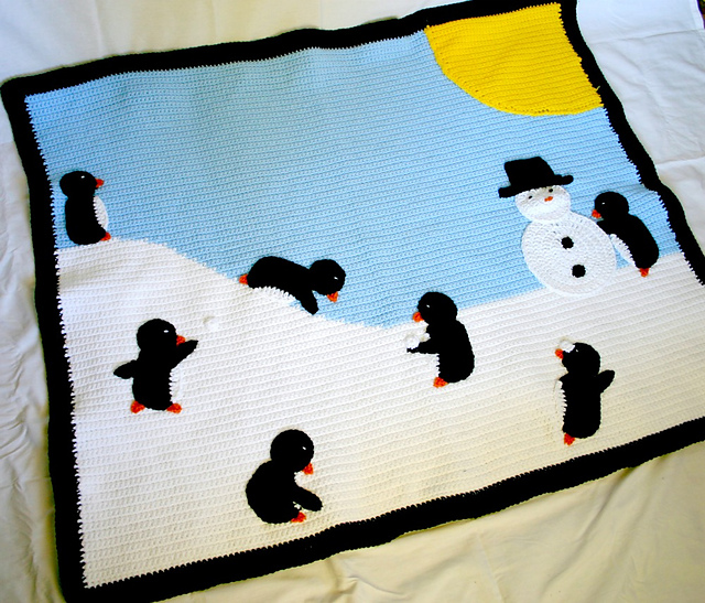 Penguin Winter Afghan