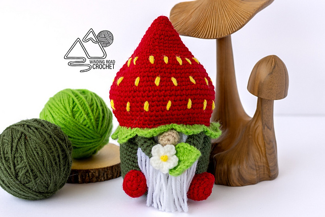 Summer Strawberry Gnome Free Crochet Pattern