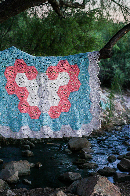 Butterfly Hexagon Baby Blanket
