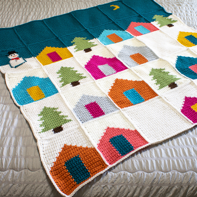 Winter Village Afghan