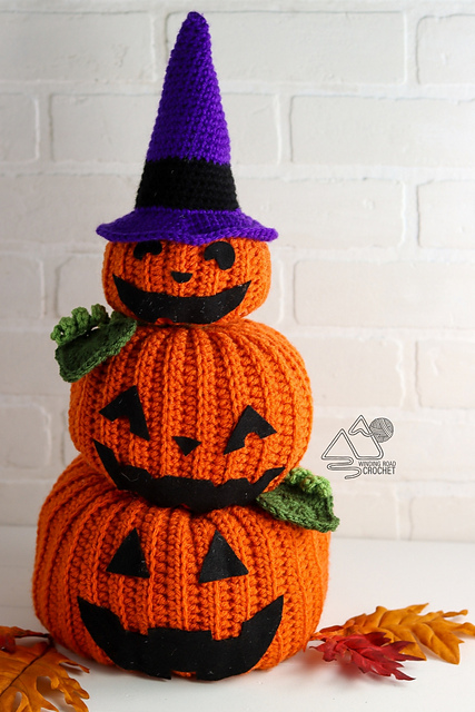 Jack O'lantern Stacked Pumpkins