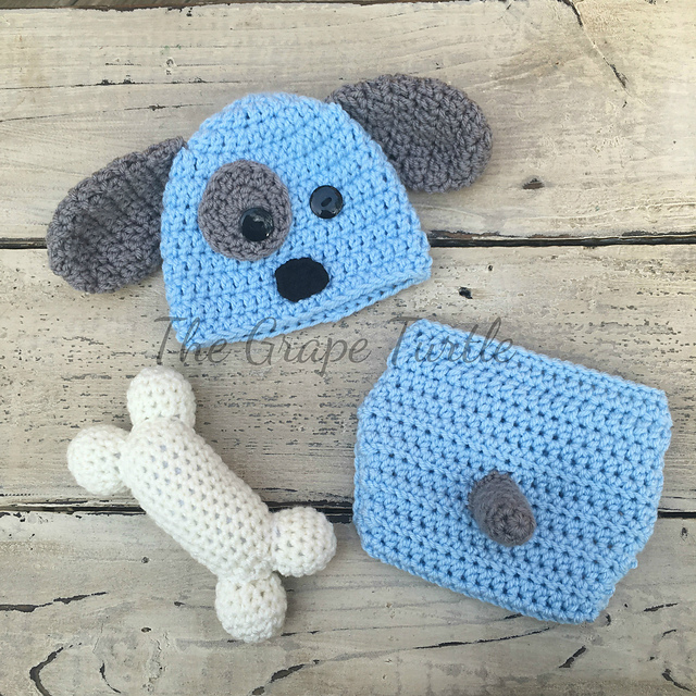 Puppy Hat and Diaper Cover