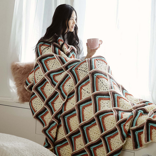 Stripy Texture Motif Blanket