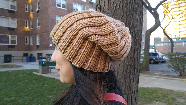 Knit Rib Slouchy Hat