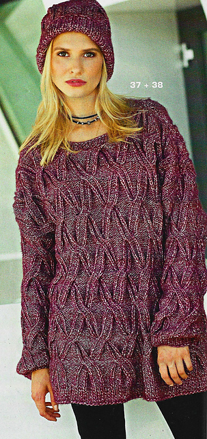 # 37 Pull large avec torsades en relief