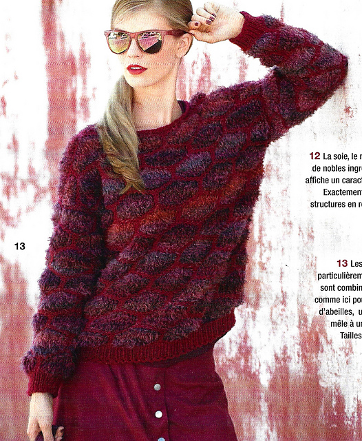 # 13 Pull motif nid d'abeilles