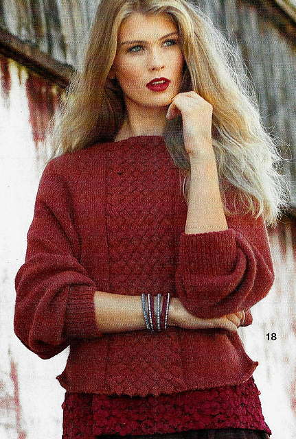 # 18 Pull empiècement motif tressé