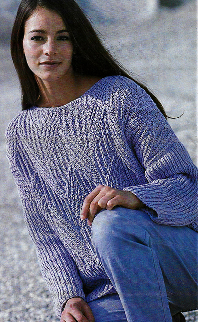 # 07 Lilac Sweater in Relief Pattern