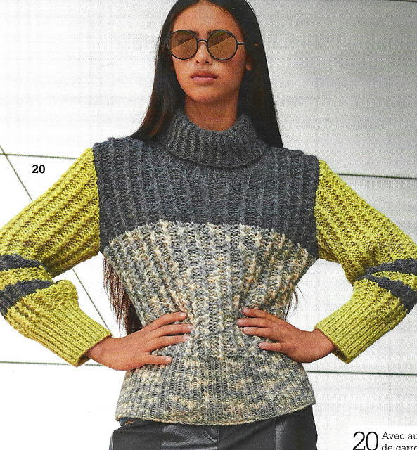 # 20 Pull en blocs de couleurs
