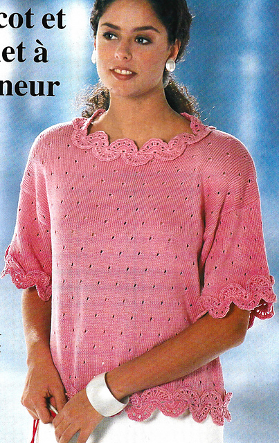 # 11 Pull avec bordure au crochet