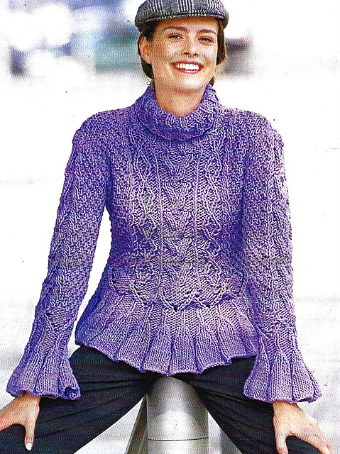 # 07 Pull lilas à volants