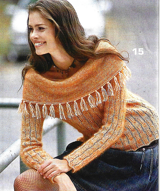 # 15 Pull melon à motif ajouré