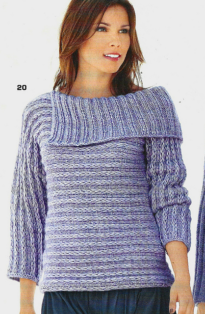 # 20 Pull mailles levées tricoté horizontal