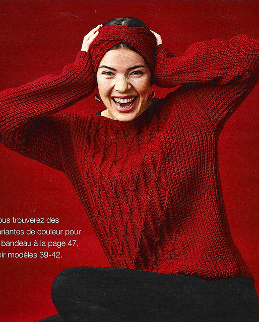 # 30 Pull avec motif central de losanges
