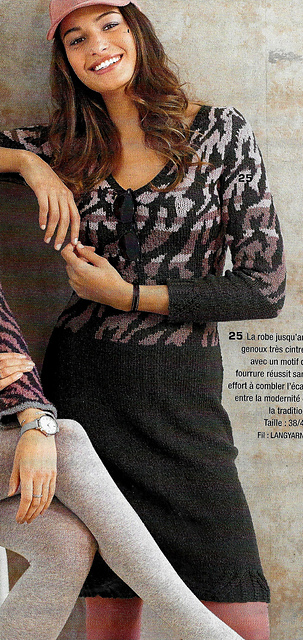 # 25 Robe motif fourrure