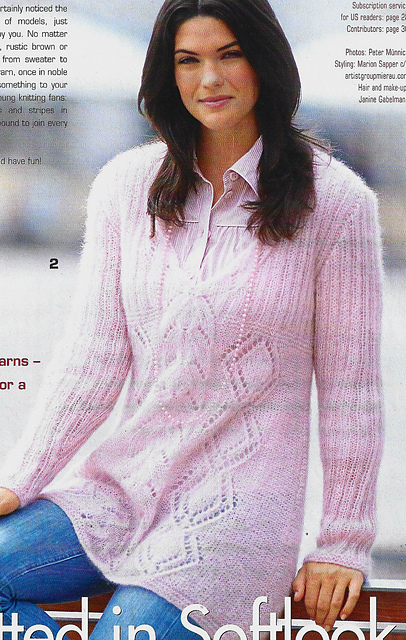 # 02 Sweater with Ajouré Diamonds and Cables