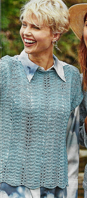 # 12 Pull ajouré à manches courtes