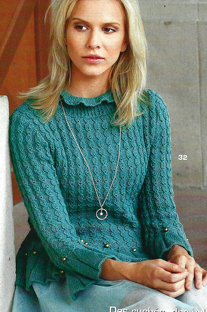 # 32 Pull couleur jade