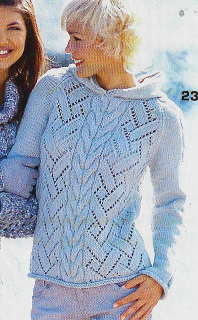 # 23 Ajouré Sweater with Hood