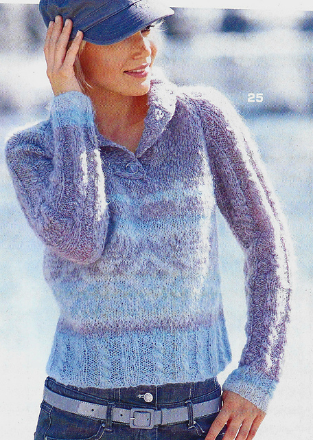 # 25 Fluffy Sweater with Fair Isle Pattern