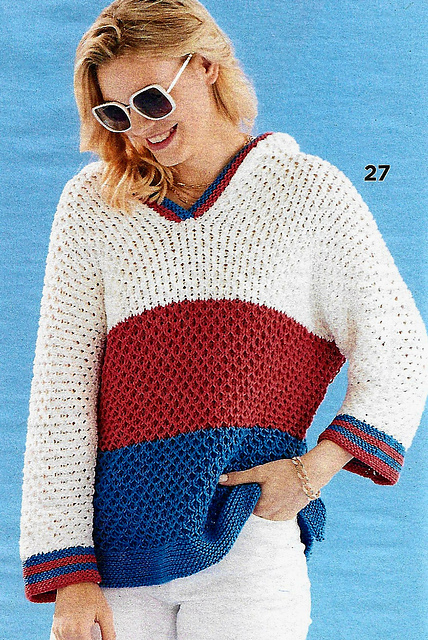 # 27 Pull à capuche blocs de couleurs